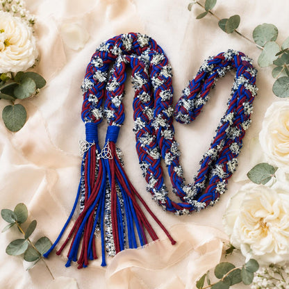 Personalized Wedding Handfasting Cord, Handmade Unity Ceremony Rope, Celtic Charm Keepsake, Vow Renewal Gift – personalization and design detail