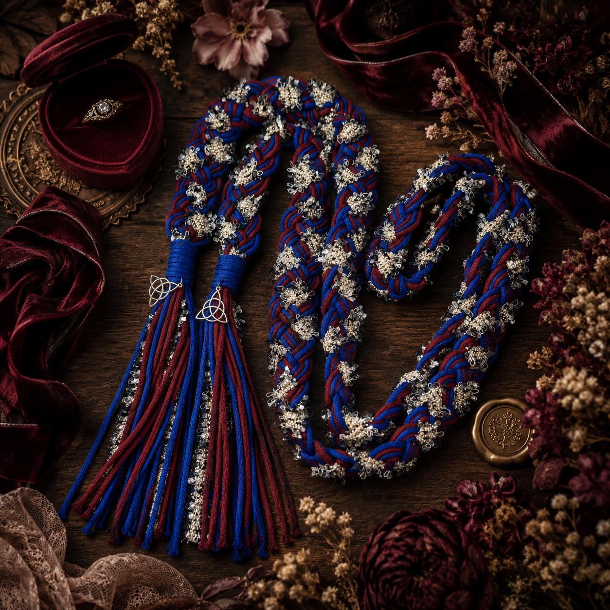Personalized Wedding Handfasting Cord, Handmade Unity Ceremony Rope, Celtic Charm Keepsake, Vow Renewal Gift