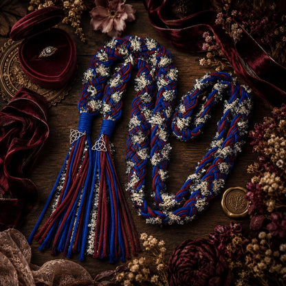 Personalized Wedding Handfasting Cord, Handmade Unity Ceremony Rope, Celtic Charm Keepsake, Vow Renewal Gift – alternate product view