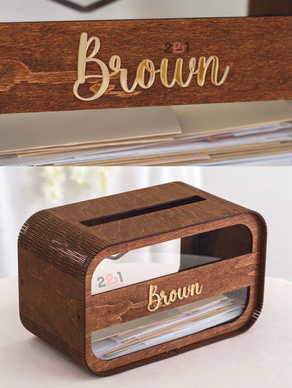 Custom acrylic wedding money box