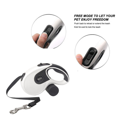 5M Retractable Dog Leashes Automatic Extending Nylon Walking Pet Dog Lead Leash – material and finish detail
