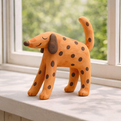 Handmade clay dog figurine — original listing image 2