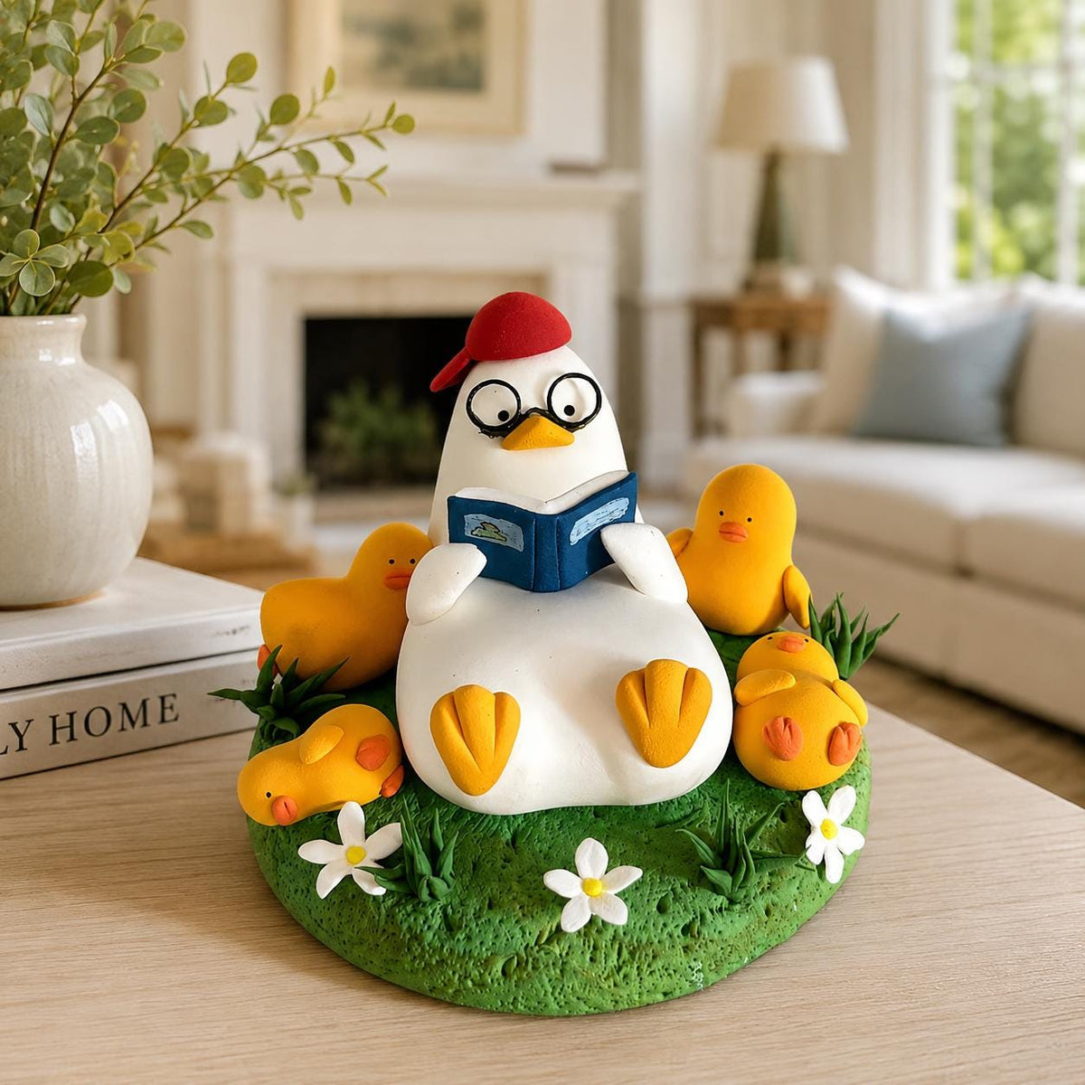 Duck family clay figurine — original listing image 2
