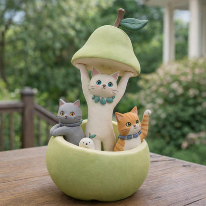 Cats in a pear figurine — original listing image 2