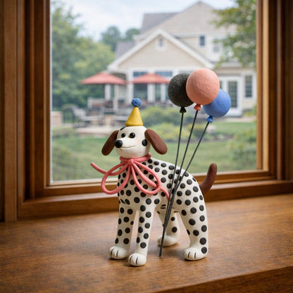 Dalmatian clay figurine — original listing image 3