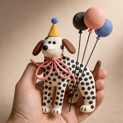 Dalmatian clay figurine — original listing image 4