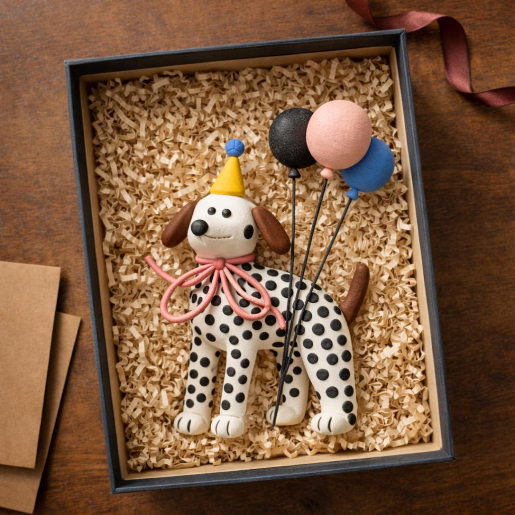 Dalmatian clay figurine — original listing image 5