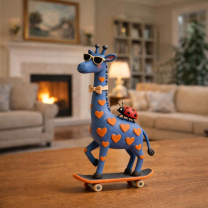 Giraffe clay figurine — original listing image 2