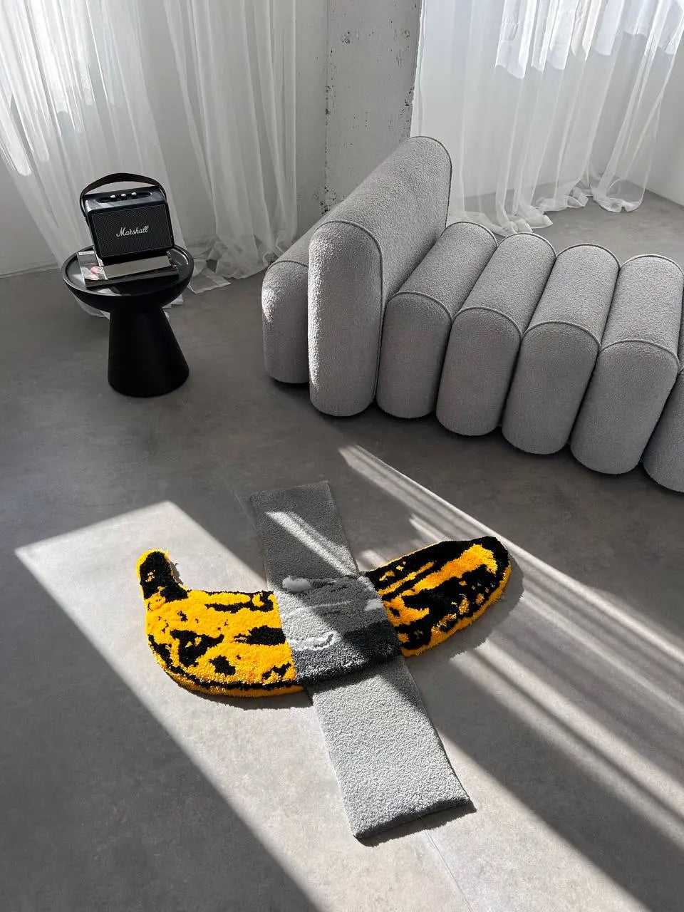 Banana Shape Tufted Rug - Playful Fruit Room Decor - BOYOGO example 3