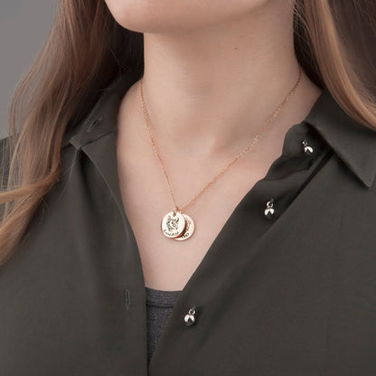 925 Sterling Silver-Pet Portrait Name Necklace – close-up product detail