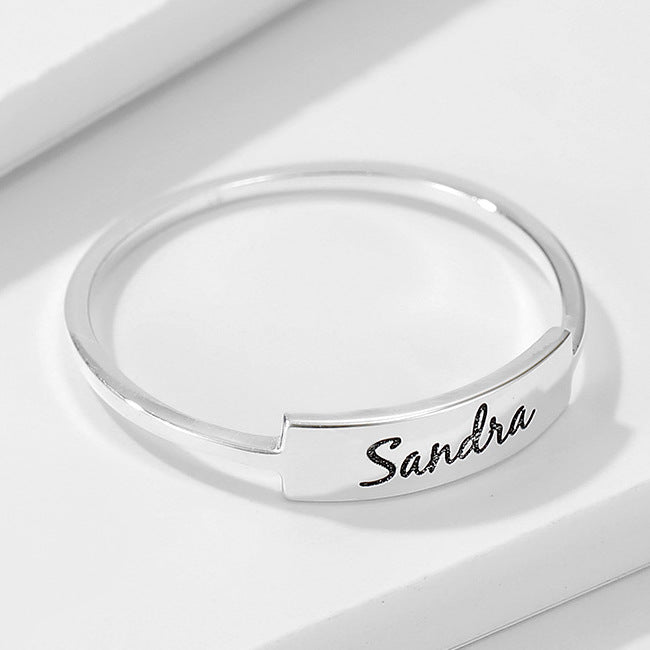 Full Silver Name1 Ring