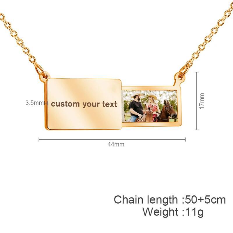 Personalized Envelope Projection Necklace
