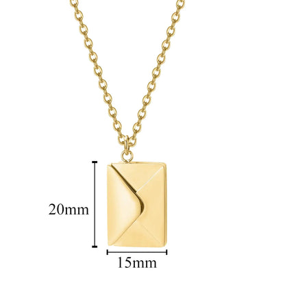 Handmade Message Envelope Necklace – material and finish detail