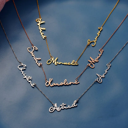Handcrafted Multiple Name Necklace – personalization and design detail