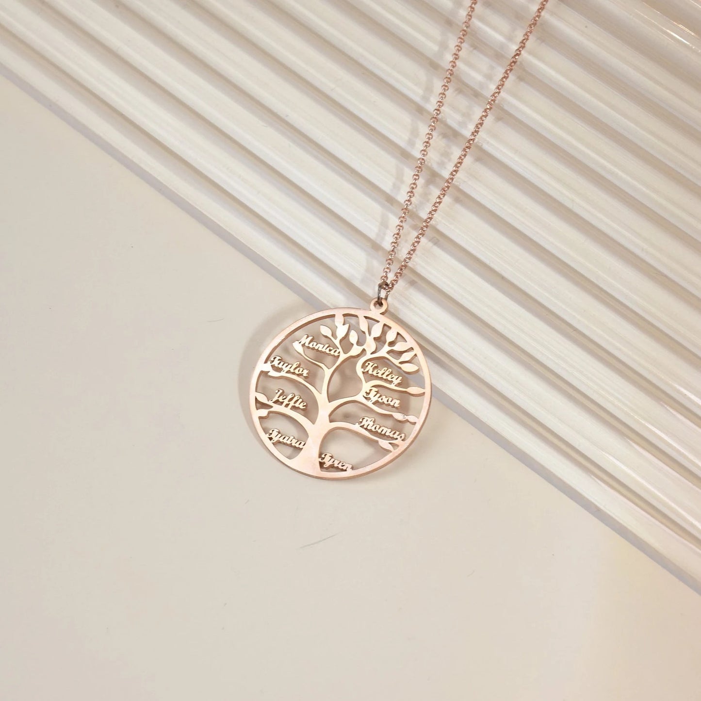 Personalized Engraved Family Tree of Life Necklace