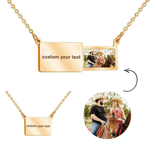 Personalized Envelope Projection Necklace - custom personalized jewelry main product image