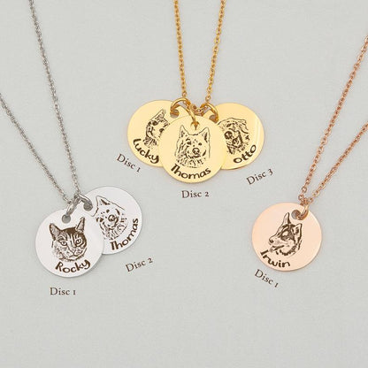 925 Sterling Silver-Pet Portrait Name Necklace – personalization and design detail