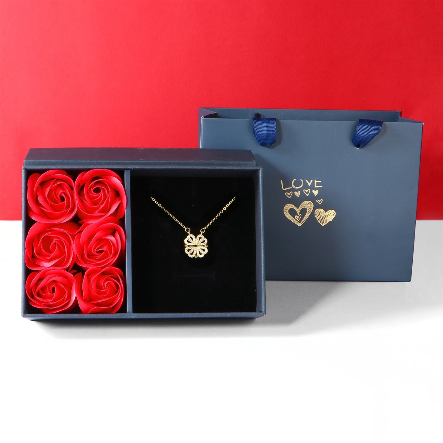 Sterling Silver S925 - Luxury Four Leaf Clover Pendant Necklace