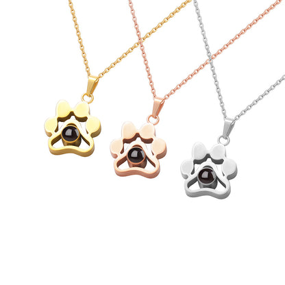 Pet Charm with Projection Photo Necklace – personalization and design detail