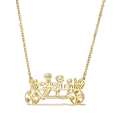 Personalized Doodle Drawing Necklace - Artistic Pendant Jewelry – personalization and design detail