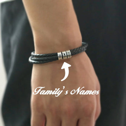 Personalized Multiple Name Bracelet for Men – size and style reference