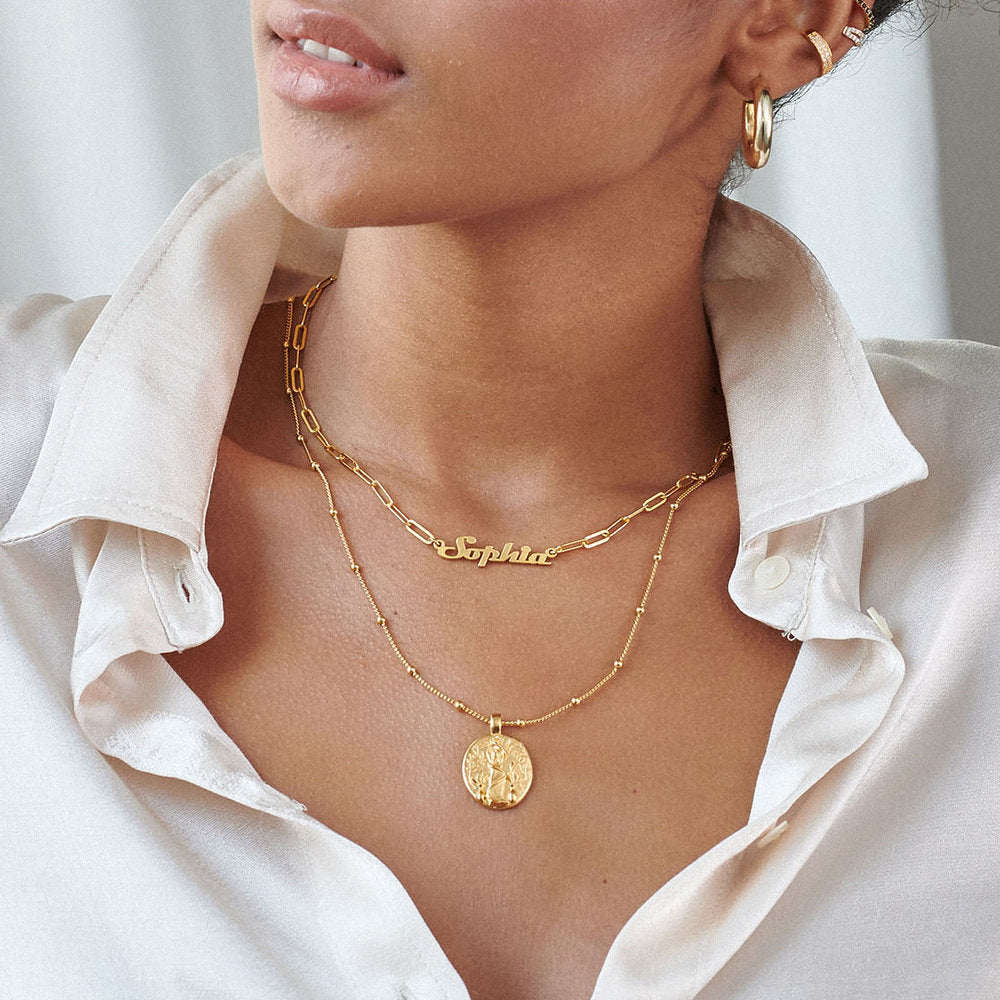 Handmade Full Silver Vintage Name Necklace