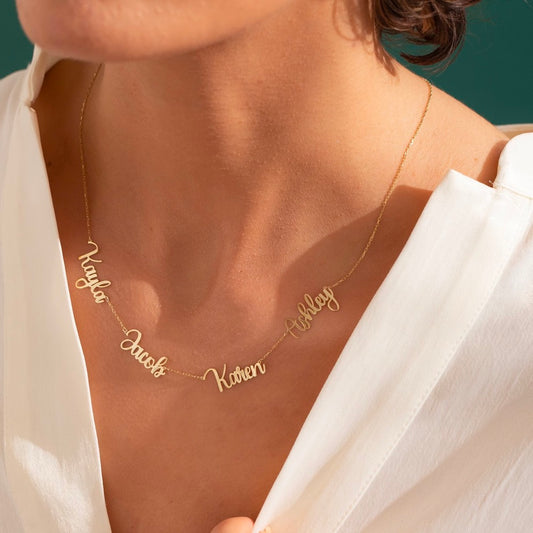 Handcrafted Multiple Name Necklace - custom personalized jewelry detail image 2