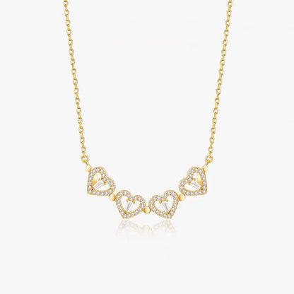 Rose Gift Box Four -Leaf Grass Necklace Heart Necklace – main product view