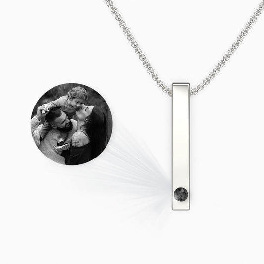 Handmade Personalized Projection Pillar Necklace - custom personalized jewelry detail image 2