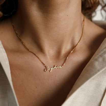 Handcraft Personalized Name Necklace – material and finish detail