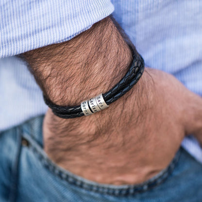 Personalized Multiple Name Bracelet for Men – personalization and design detail