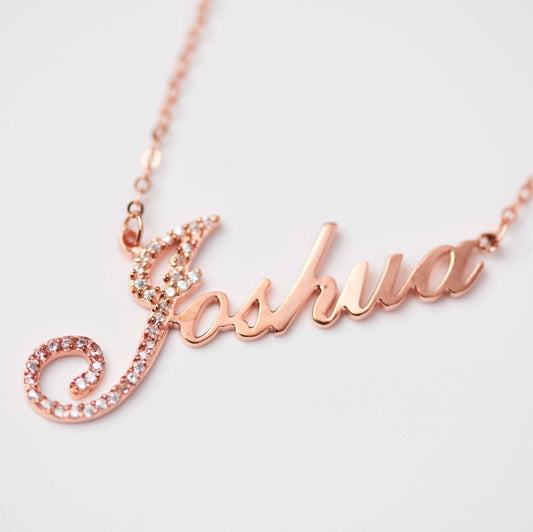 Shine Bright with our Full Silver Diamond Pendant Necklace - custom personalized jewelry main product image
