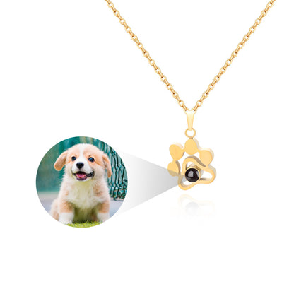 Pet Charm with Projection Photo Necklace – material and finish detail
