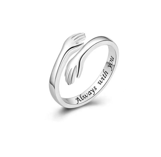 Personalized Hug Ring with Custom Name or Text - custom personalized jewelry main product image