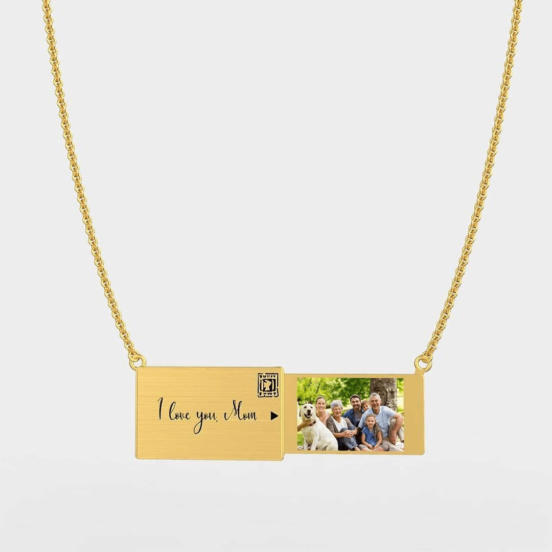 Personalized Envelope Projection Necklace