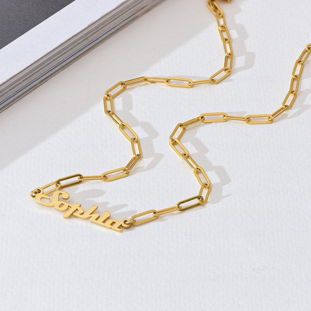 Handmade Full Silver Vintage Name Necklace