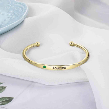 Personalized Birthstone Name Bracelet – alternate product view