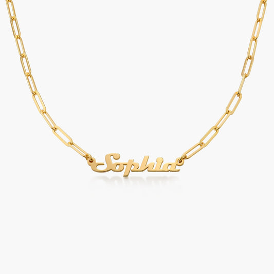 Handmade Full Silver Vintage Name Necklace - custom personalized jewelry main product image